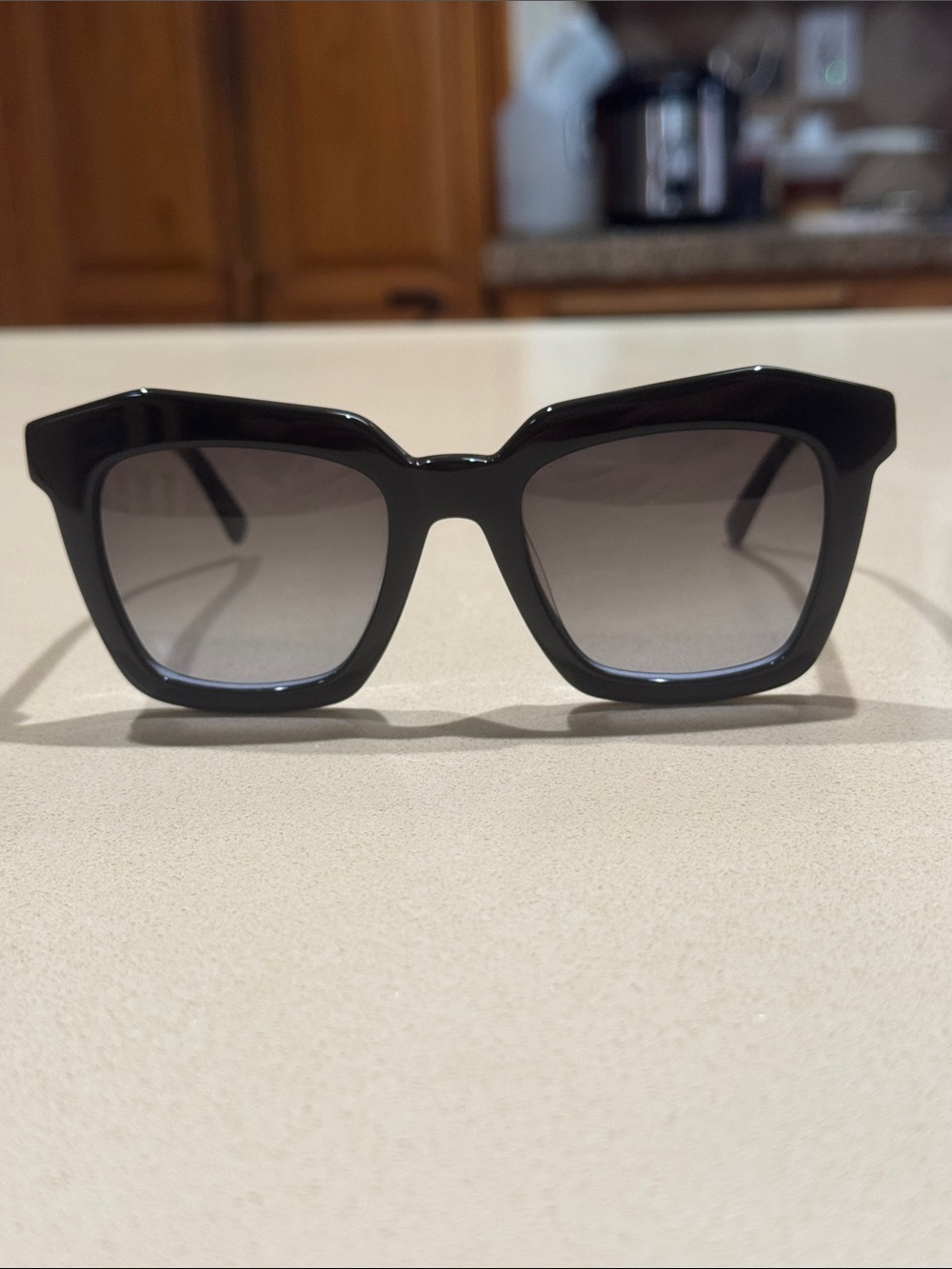 MCM Stylish Black Women's Square Sunglasses. Good cond with orig case & cloth.